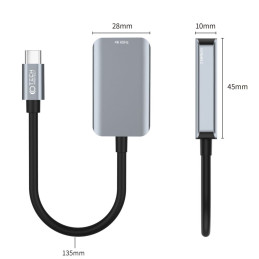 „Tech-Protect UltraBoost“ USB-C (vyriškas) / HDMI (moteriškas) 4K 60 Hz adapteris – juodas