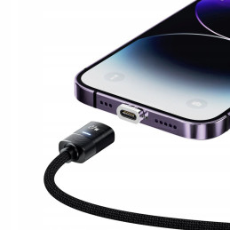 Tech-Protect UltraBoost magnetinis laidas 2in1 USB-C - Lightning / USB-C PD 27W 3A 2m - juodas