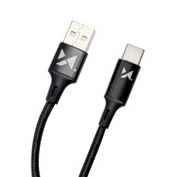 Wozinsky USB – C tipo USB kabelis 2,4A 2m juodas (WUC-C2B)