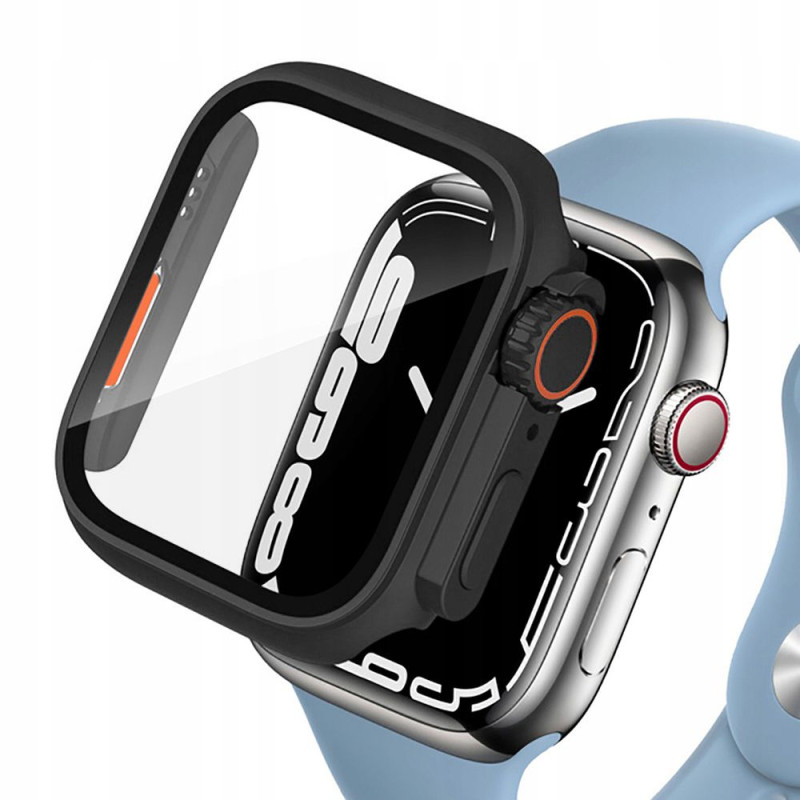 Tech-Protect Defense360 dėklas, skirtas Apple Watch 7/ 8/ 9 (45 mm) – juodas ir oranžinis