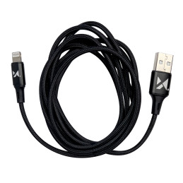 Wozinsky USB – žaibo kabelis 2.4A 1m juodas (WUC-L1B)