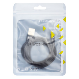 Wozinsky USB – žaibo kabelis 2.4A 1m juodas (WUC-L1B)