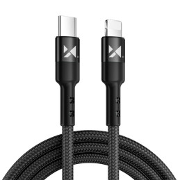 Wozinsky WUC-PD-CL2B Lightning – USB-C PD 18W 480Mb/ s 2m laidas – juodas
