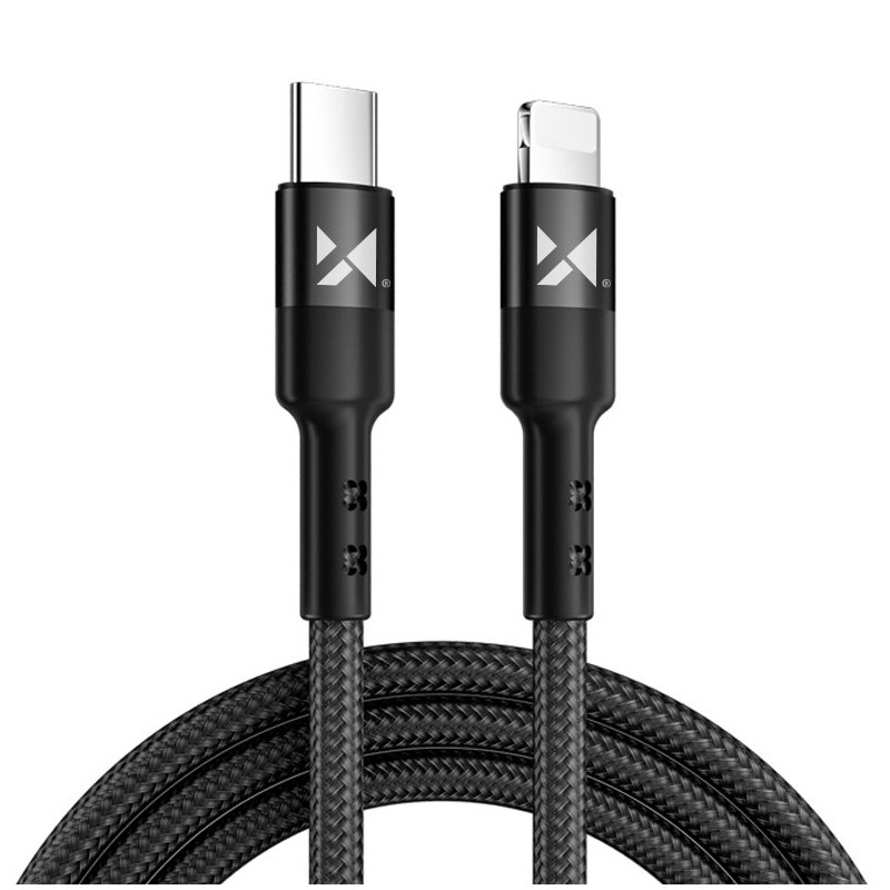 Wozinsky WUC-PD-CL2B Lightning – USB-C PD 18W 480Mb/ s 2m laidas – juodas