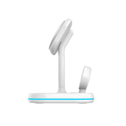 Tech-Protect QI15W-A27 3in1 indukcinis įkroviklis su stovu su MagSafe išmaniajam telefonui / Apple Watch / AirPods - bal...