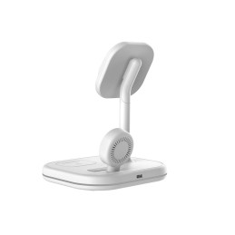 Tech-Protect QI15W-A27 3in1 indukcinis įkroviklis su stovu su MagSafe išmaniajam telefonui / Apple Watch / AirPods - bal...