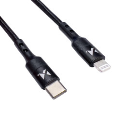 Wozinsky WUC-PD-CL2B Lightning – USB-C PD 18W 480Mb/ s 2m laidas – juodas