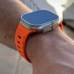 Tech-Protect IconBand Line, skirta Apple Watch 4/ 5/ 6/ 7/ 8/ 9/ SE/ Ultra 1/ 2 (42/ 44/ 45/ 49 mm) – tamsiai mėlyna