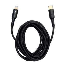Wozinsky WUC-PD-CL2B Lightning – USB-C PD 18W 480Mb/ s 2m laidas – juodas