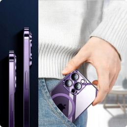 Tech-Protect MagShine Line MagSafe dėklas iPhone 14 - violetinis