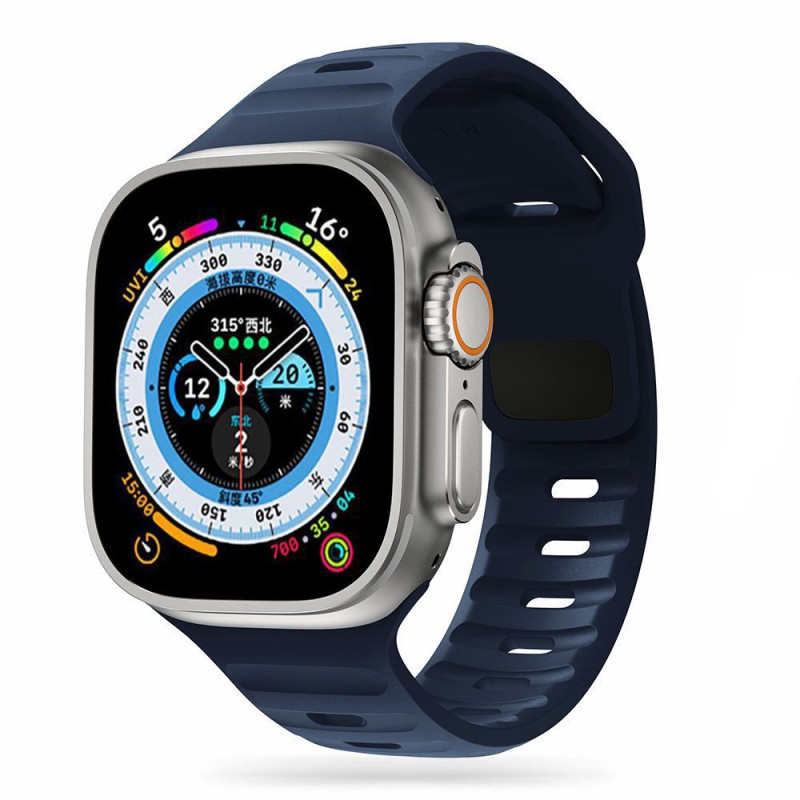 Tech-Protect IconBand Line, skirta Apple Watch 4/ 5/ 6/ 7/ 8/ 9/ SE (38/ 40/ 41 mm) – tamsiai mėlyna