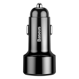 „Baseus Magic Series Dual QC“ – „Quick Charge 3.0“ automobilinis įkroviklis 2x USB 45W 6A juodas (CCMLC20A-01)