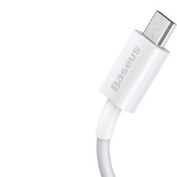 Baseus Superior USB-A / micro USB 2A laidas 1m - baltas