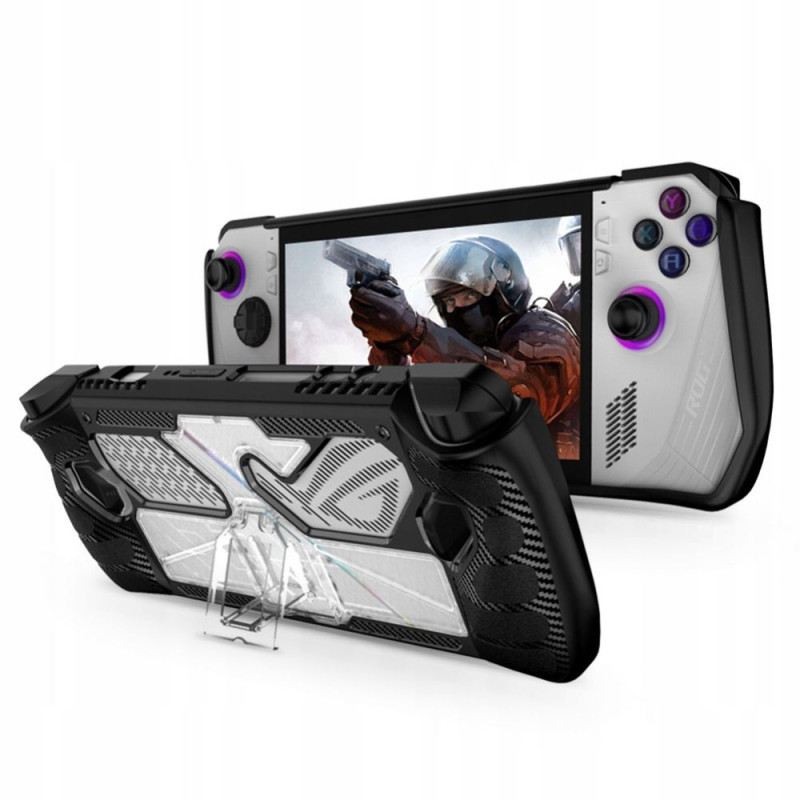 Tech-Protect Defense dėklas, skirtas Asus ROG Ally - juodas ir skaidrus