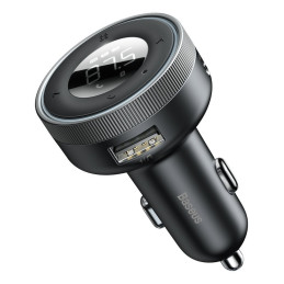 Baseus Enjoy FM siųstuvas LED automobilinis įkroviklis 2x USB / 3,5 mm lizdas belaidis MP3 grotuvas Bluetooth 5.0 3.4A j...