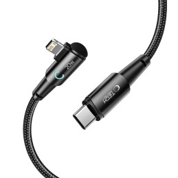 Tech-Protect UltraBoost L Lightning (kampinis) / USB-C (tiesus) PD 20W 3A 1m laidas - pilkas