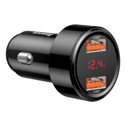 „Baseus Magic Series Dual QC“ – „Quick Charge 3.0“ automobilinis įkroviklis 2x USB 45W 6A juodas (CCMLC20A-01)