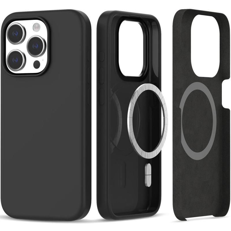 Tech-Protect Silicone MagSafe dėklas iPhone 15 Pro - matinė juoda