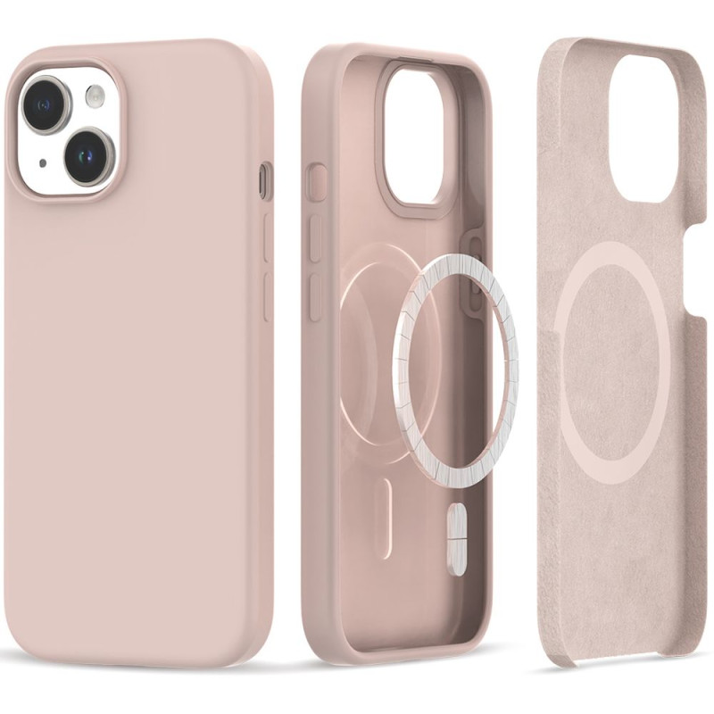 Tech-Protect Silicone MagSafe dėklas iPhone 15 Plus - rožinis