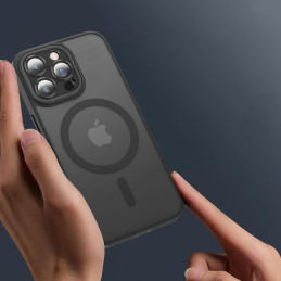 Tech-Protect MagMat Cam+ MagSafe dėklas iPhone 15 - matinė juoda