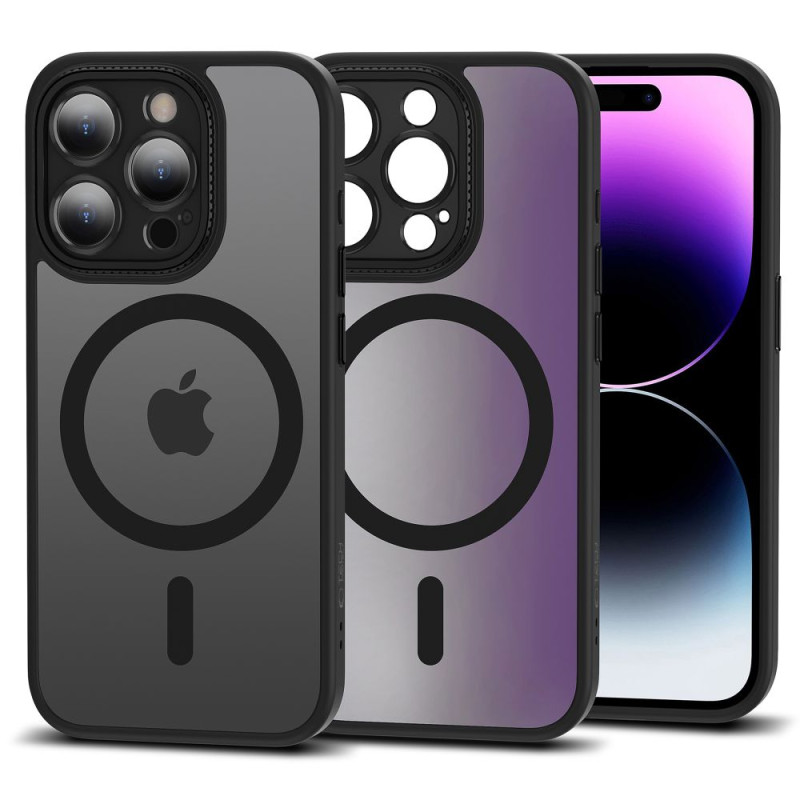 Tech-Protect MagMat Cam+ MagSafe dėklas skirtas iPhone 15 Pro Max - matinė juoda