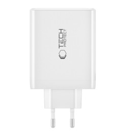 Tech-Protect NC100W-GAN GaN tinklo įkroviklis 3x USB-C PD 100W / USB-A QC 3.0 - juodas