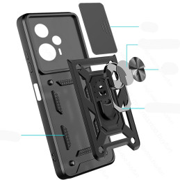 Tech-Protect CamShield Pro dėklas, skirtas Xiaomi Poco F5 - juodas