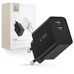 Tech-Protect C35W tinklo įkroviklis 2x USB-C PD 35W - juodas