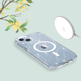 Tech-Protect FlexAir Hybrid MagSafe dėklas, skirtas iPhone 15 Pro Max - skaidrus ir blizgantis