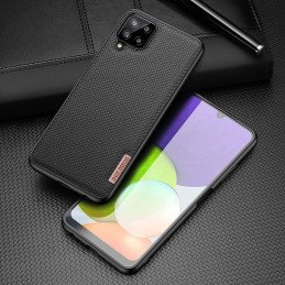 Dux Ducis Fino dėklo dangtelis, padengtas nailono medžiaga, skirtas Samsung Galaxy A22 4G juodas