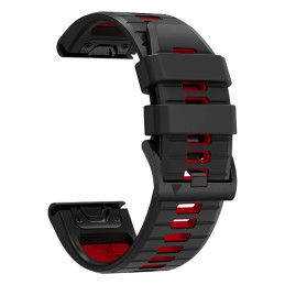 Tech-Protect IconBand Pro dirželis, skirtas Garmin Fenix 3 / 5X / 3HR / 5X Plus / 6X / 6X Pro / 7X - juoda ir raudona