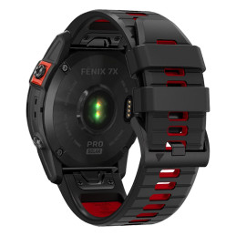 Tech-Protect IconBand Pro dirželis, skirtas Garmin Fenix 3 / 5X / 3HR / 5X Plus / 6X / 6X Pro / 7X - juoda ir raudona