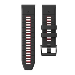 Tech-Protect IconBand Pro dirželis, skirtas Garmin Fenix 3 / 5X / 3HR / 5X Plus / 6X / 6X Pro / 7X - juoda ir raudona