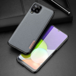 Dux Ducis Fino dėklo dangtelis, padengtas nailono medžiaga, skirtas Samsung Galaxy A22 4G pilkas
