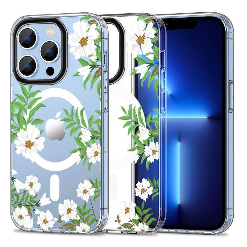 Tech-Protect MagMood MagSafe dėklas iPhone 13 Pro - ramunės su lapeliais