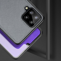 Dux Ducis Fino dėklo dangtelis, padengtas nailono medžiaga, skirtas Samsung Galaxy A22 4G pilkas