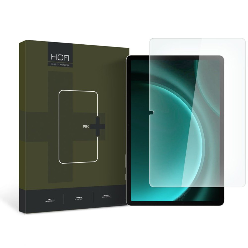 Tech-Protect Hofi Glass Pro+ grūdintas stiklas, skirtas Samsung Galaxy Tab S9 FE+ 12,4" X610 / X616B - su juodu rėmeliu