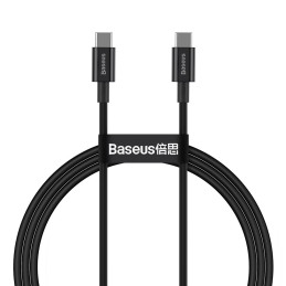 Baseus CATYS-B01 USB-C – USB-C PD QC FCP kabelis 100W 5A 480Mb/ s 1m – juodas