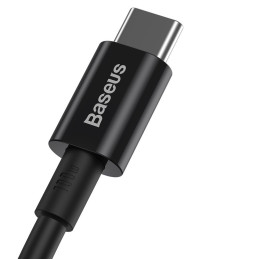 Baseus CATYS-B01 USB-C – USB-C PD QC FCP kabelis 100W 5A 480Mb/ s 1m – juodas