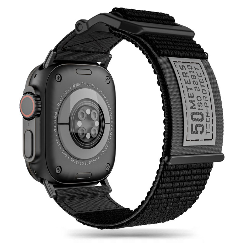 Tech-Protect Scout dirželis, skirtas Apple Watch 4/ 5/ 6/ 7/ 8/ 9/ SE/ Ultra 1/ 2 (42/ 44/ 45/ 49 mm) – juodas