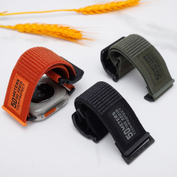 Tech-Protect Scout dirželis, skirtas Apple Watch 4/ 5/ 6/ 7/ 8/ 9/ SE/ Ultra 1/ 2 (42/ 44/ 45/ 49 mm) – juodas
