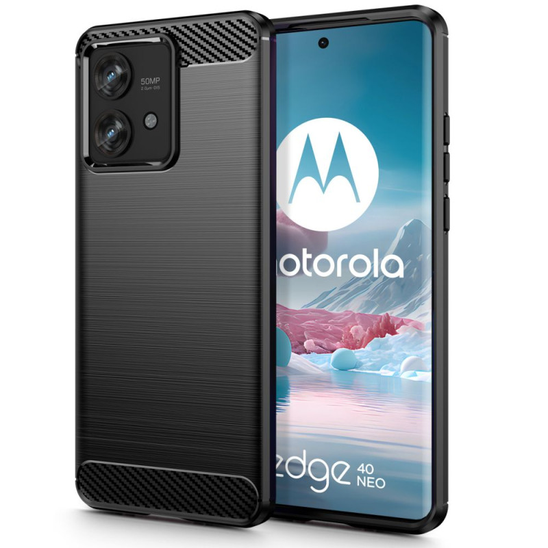 Tech-Protect TPUCarbon dėklas, skirtas Motorola Edge 40 Neo - juodas