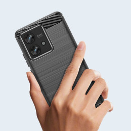 Tech-Protect TPUCarbon dėklas, skirtas Motorola Edge 40 Neo - juodas