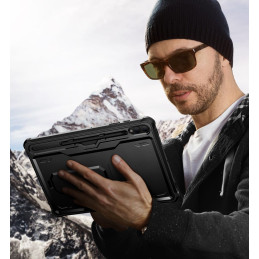 Tech-Protect Kevlar Pro dėklas, skirtas Samsung Galaxy Tab S9+ 12,4" X810 / X816B - juodas