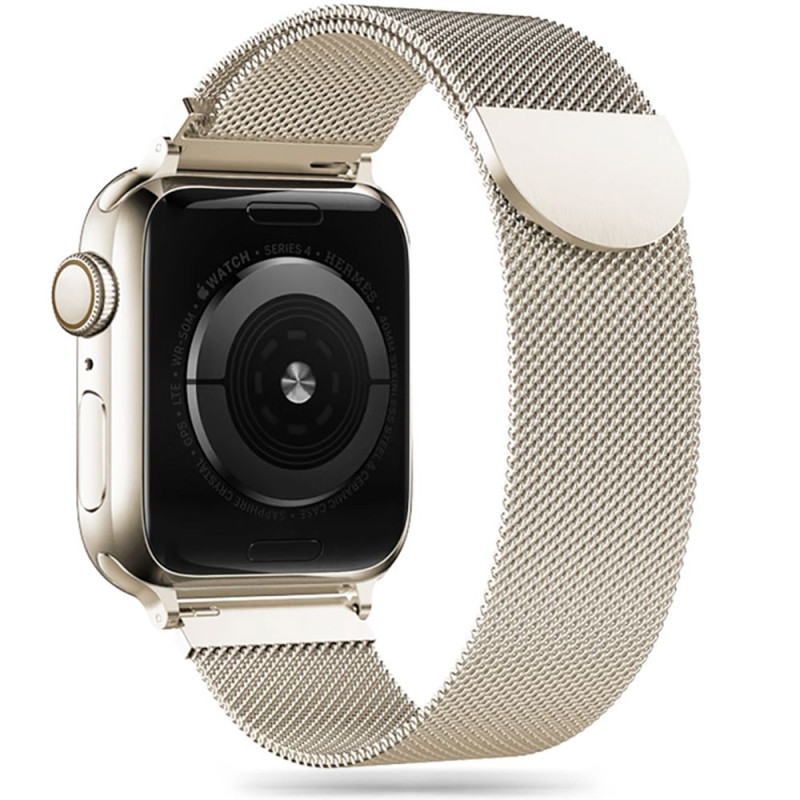 Tech-Protect MilaneseBand, skirtas Apple Watch 4/ 5/ 6/ 7/ 8/ 9/ SE/ Ultra 1/ 2 (42/ 44/ 45/ 49 mm) – smėlio spalvos