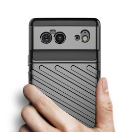 Thunder Case, lankstus šarvuotas dėklas, Google Pixel 6 dangtelis, juodas