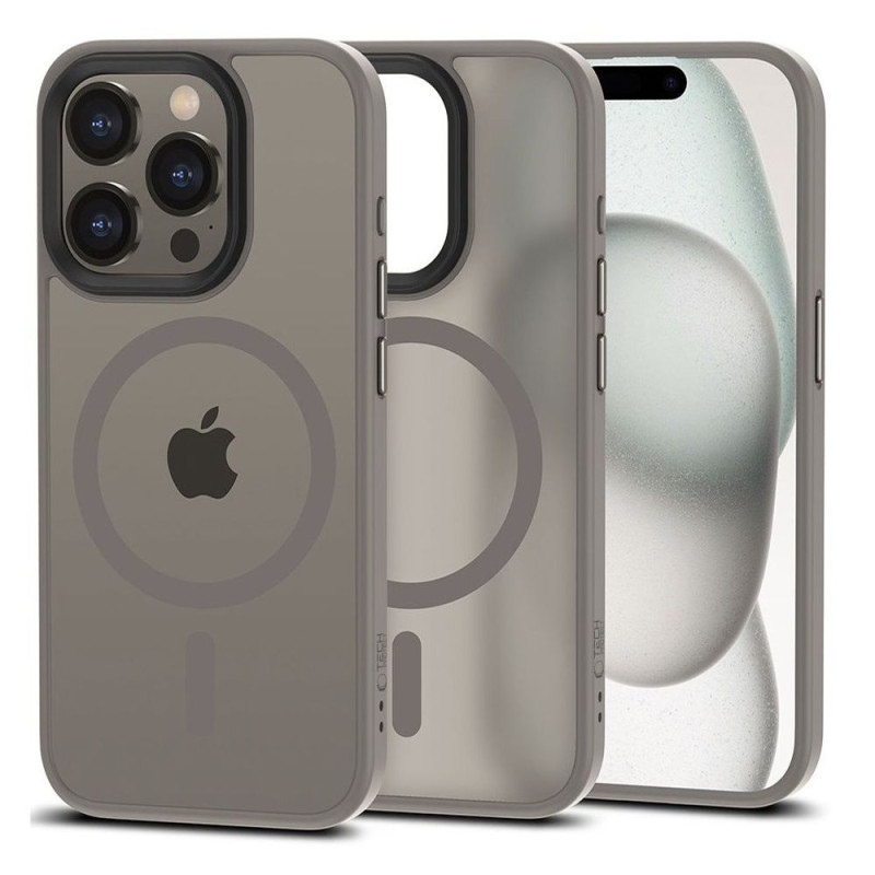 Tech-Protect MagMat MagSafe dėklas iPhone 15 Pro Max - titano matinis
