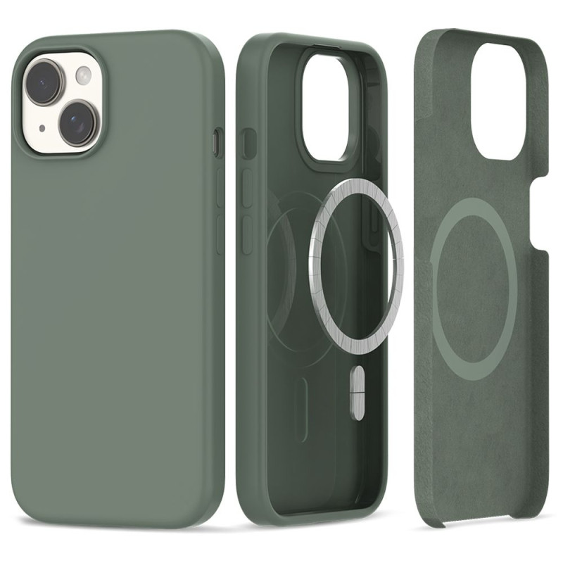Tech-Protect Silicone MagSafe dėklas iPhone 15 - alyvuogių