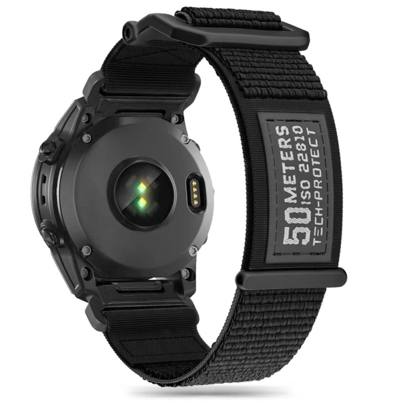 Tech-Protect Scout dirželis, skirtas Garmin Fenix 3 / 5X / 3HR / 5X Plus / 6X / 6X Pro / 7X - juodas