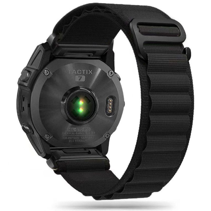 Tech-Protect Nylon Pro dirželis, skirtas Garmin Fenix 3 / 5X / 3HR / 5X Plus / 6X / 6X Pro / 7X - juodas